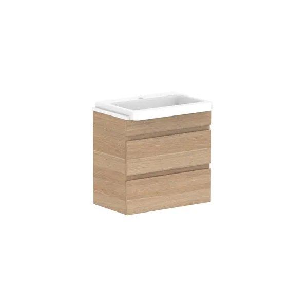 ADP Glacier Pro Semi Recessed All Drawer Twin Vanity with Solid Surface Top