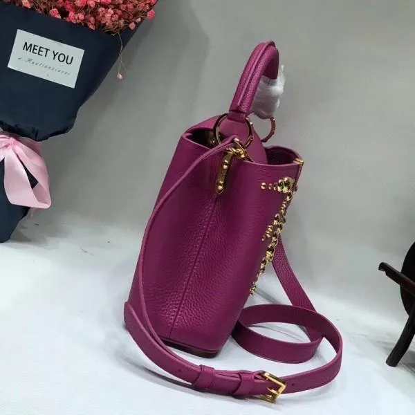 Capucines Bb Sun Sculpture Top Handle Bag M48865 Purple 2018
