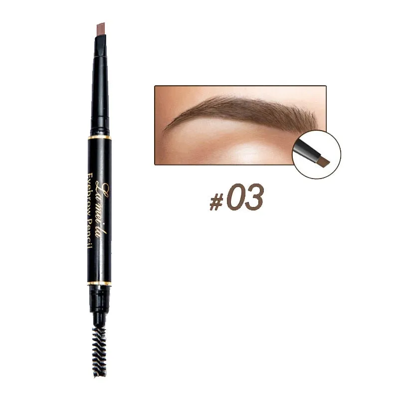 Double-Ended 3D Eyebrow Pencil with Mascara Natural Eye Brow Tint Cosmetics Waterproof Pigment
