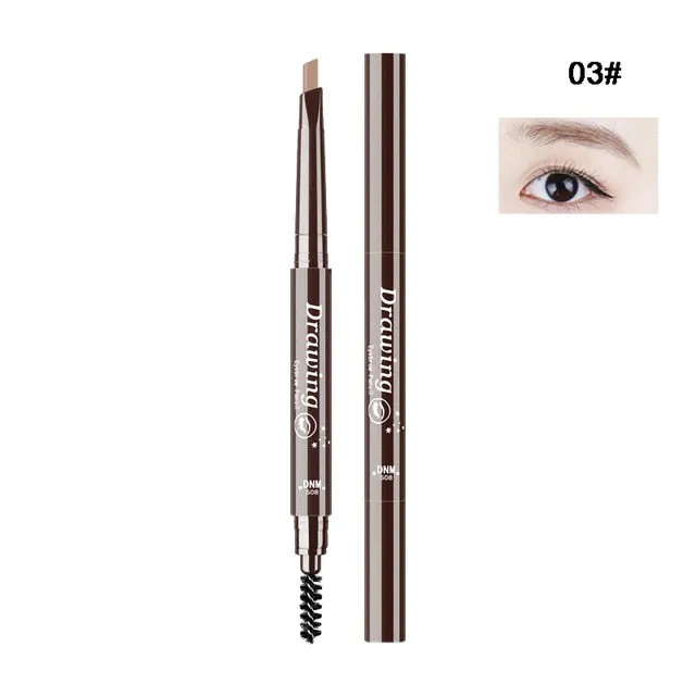 Double-Ended 3D Eyebrow Pencil with Mascara Natural Eye Brow Tint Cosmetics Waterproof Pigment