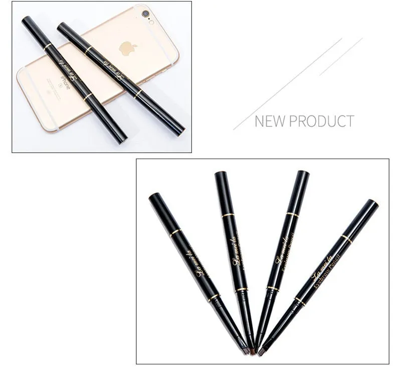 Double-Ended 3D Eyebrow Pencil with Mascara Natural Eye Brow Tint Cosmetics Waterproof Pigment