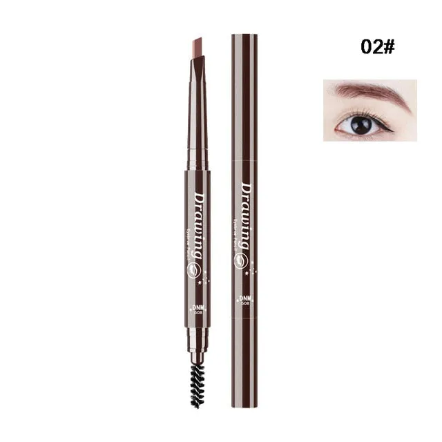 Double-Ended 3D Eyebrow Pencil with Mascara Natural Eye Brow Tint Cosmetics Waterproof Pigment