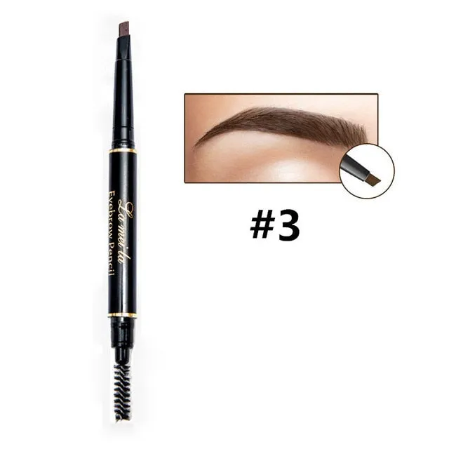 Double-Ended 3D Eyebrow Pencil with Mascara Natural Eye Brow Tint Cosmetics Waterproof Pigment