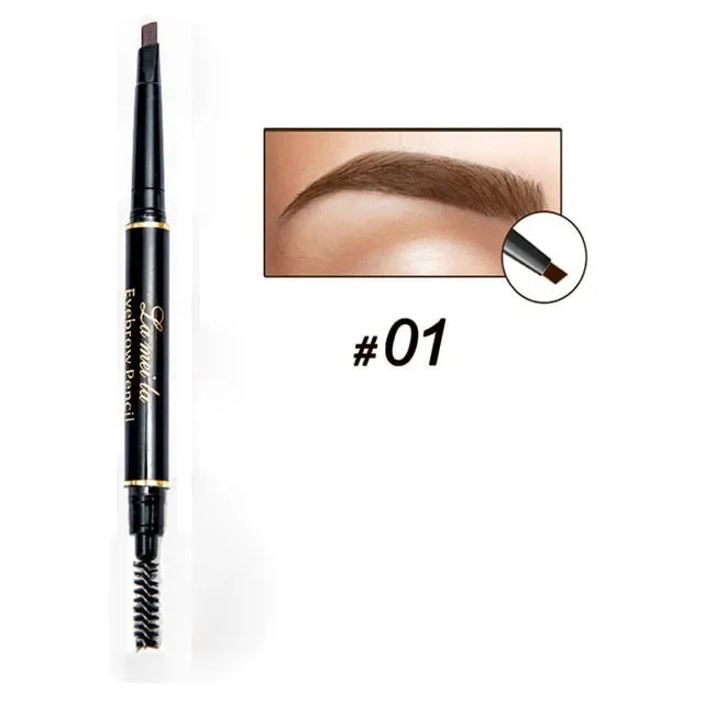 Double-Ended 3D Eyebrow Pencil with Mascara Natural Eye Brow Tint Cosmetics Waterproof Pigment
