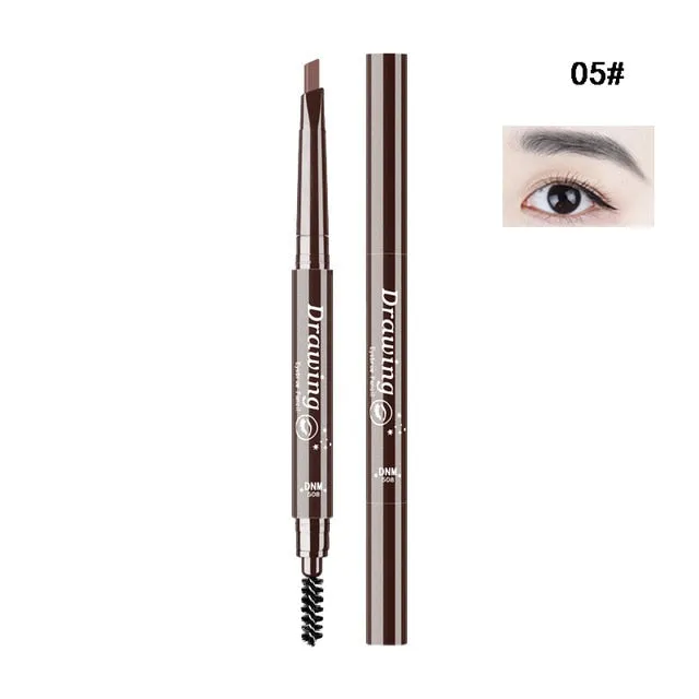 Double-Ended 3D Eyebrow Pencil with Mascara Natural Eye Brow Tint Cosmetics Waterproof Pigment