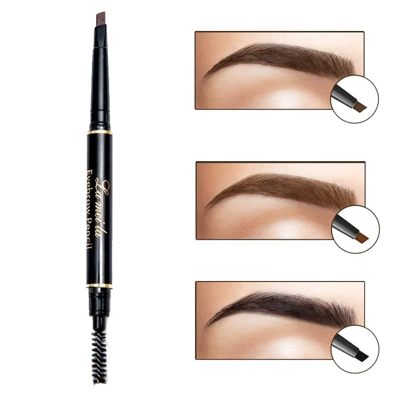 Double-Ended 3D Eyebrow Pencil with Mascara Natural Eye Brow Tint Cosmetics Waterproof Pigment