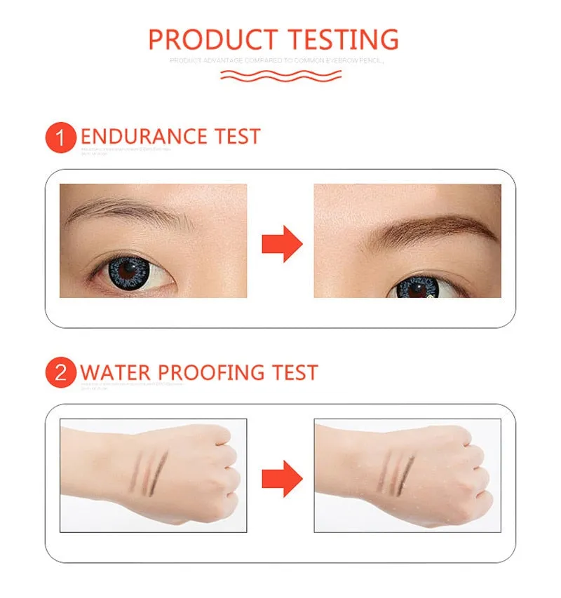 Double-Ended 3D Eyebrow Pencil with Mascara Natural Eye Brow Tint Cosmetics Waterproof Pigment