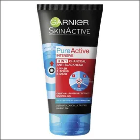 Garnier Pure Active Charcoal 3 in 1 Wash 150ml
