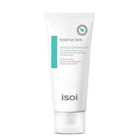 isoi Sensitive Anti-Dust Cleansing Foam 100ml - Natural foam cleanser for sensitive skin- mild, soothing, purifying, and refreshing cleanser, deep pore cleanser, makeup remover, EWG Verified