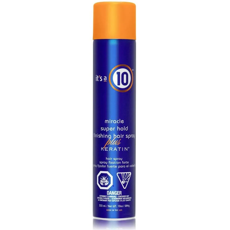 It's a 10 Miracle Finishing Spray Plus Keratin