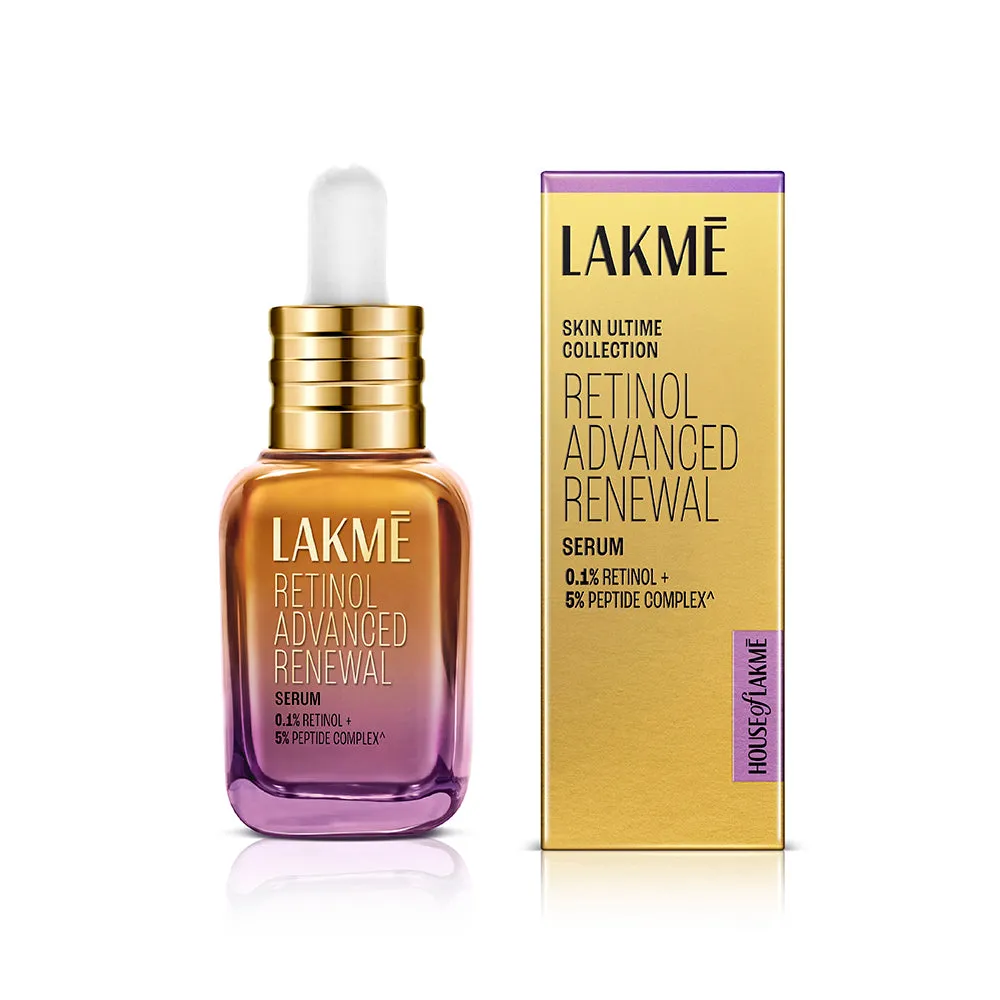 Lakme Retinol Advanced Renewal Serum 0.1% Retinol   5% Peptide Complex 30 ML