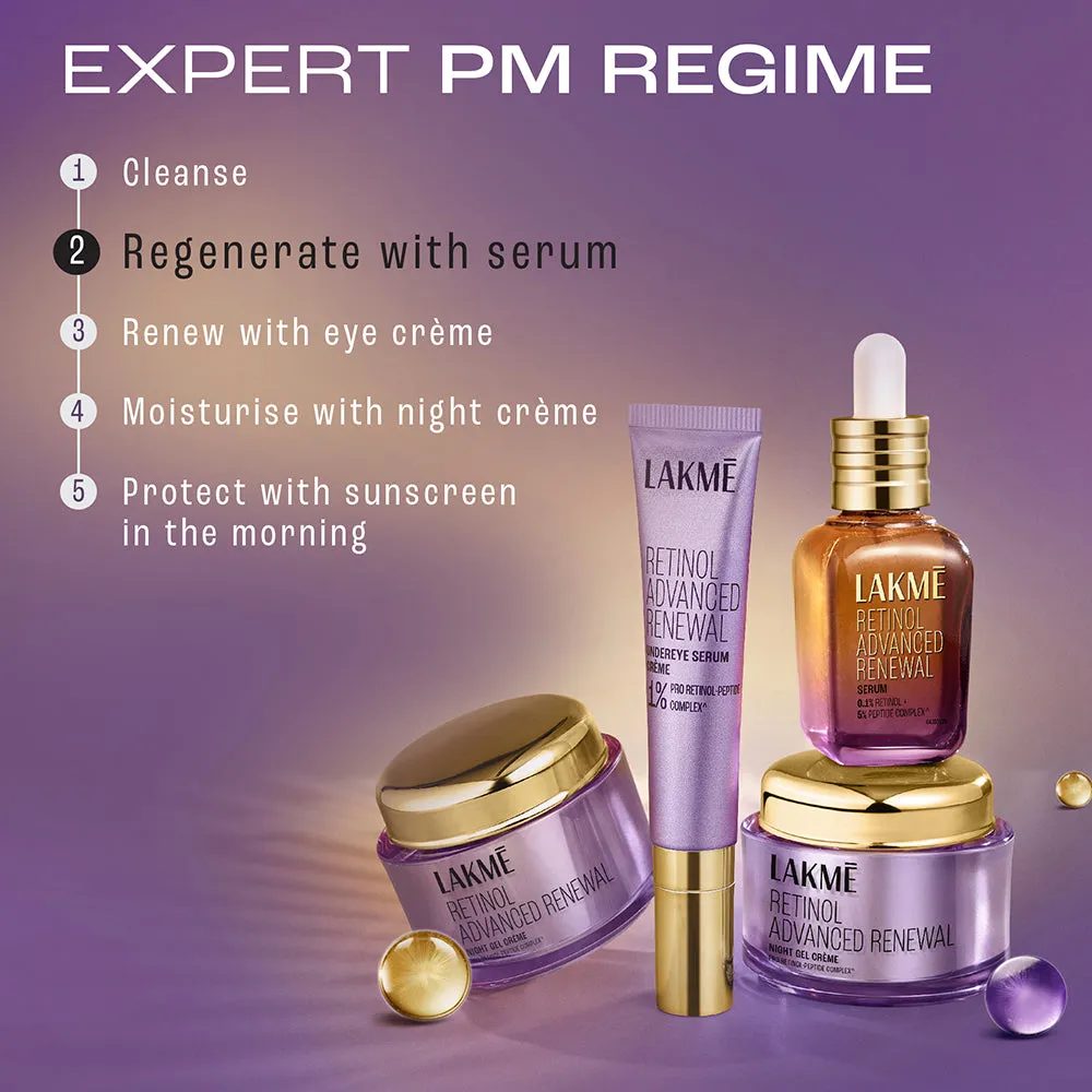 Lakme Retinol Advanced Renewal Serum 0.1% Retinol   5% Peptide Complex 30 ML