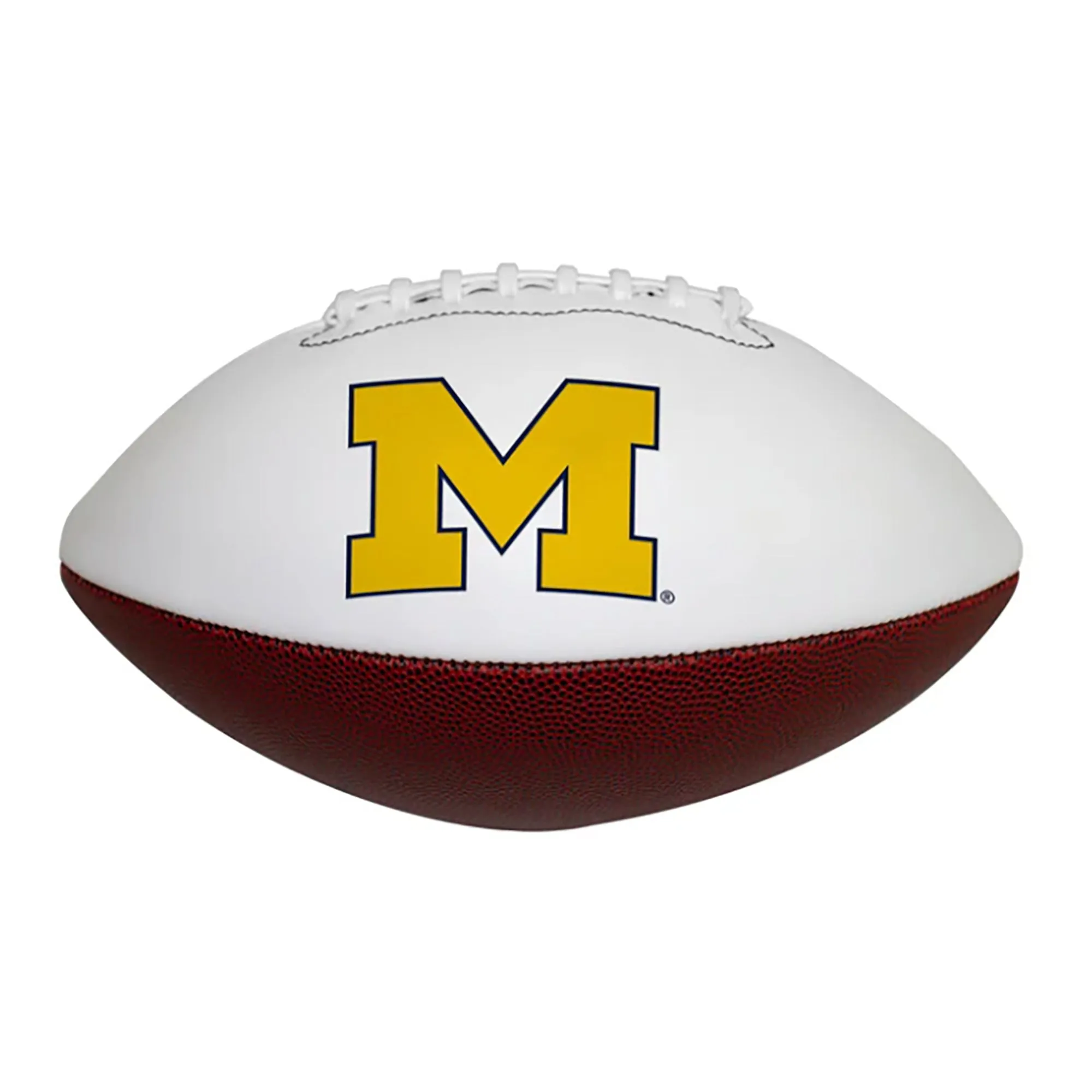 LogoBrands Michigan Full Size Autograph Football