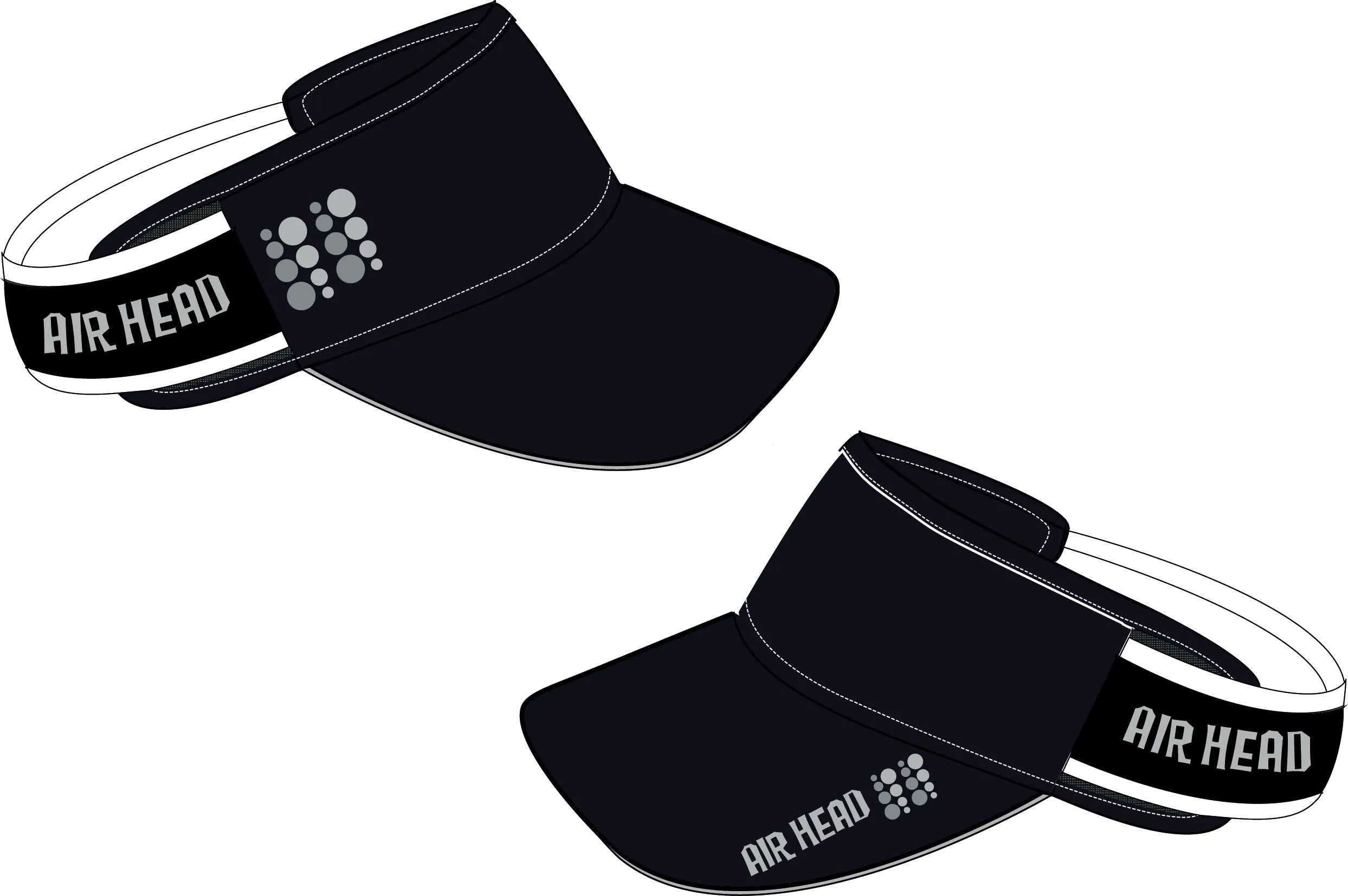 MIRC Unisex Air Head Visor - Black