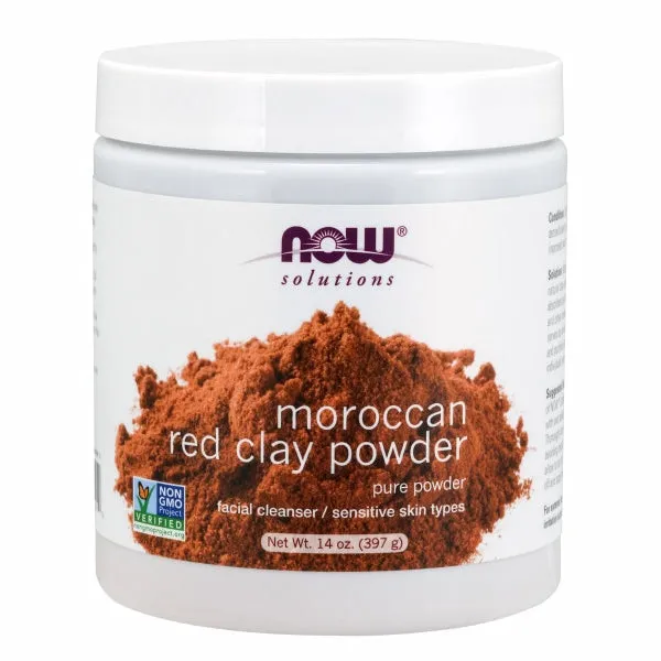 Moroccan Red Clay Powder 14 Oz By Now Foods