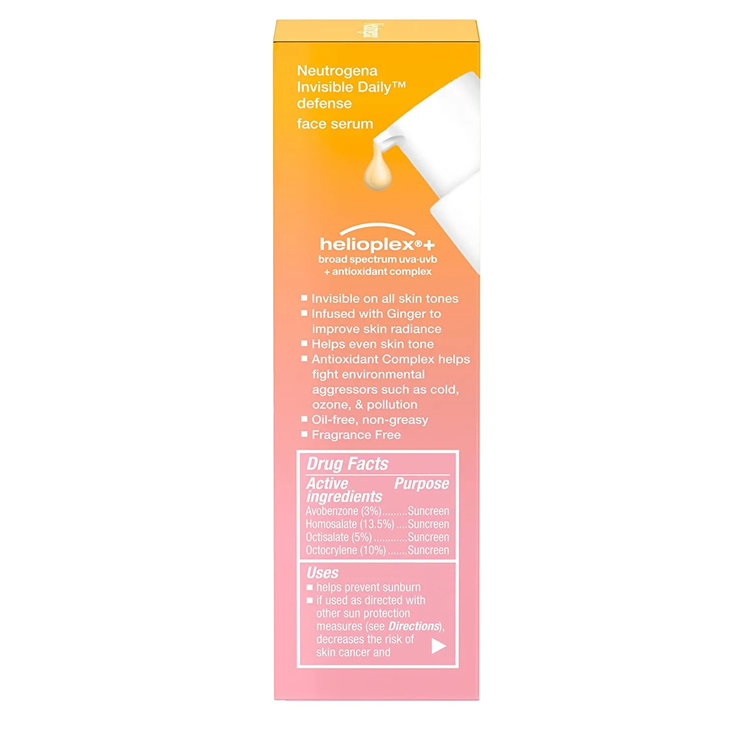 NEUTROGENA INVISIBLE DAILY FACE SERUM SPF 60  1.7 Oz