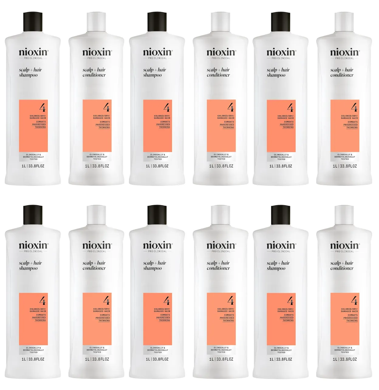 NIOXIN System 4 Cleanser 33.8oz & Scalp Therapy 33.8oz Duo Set