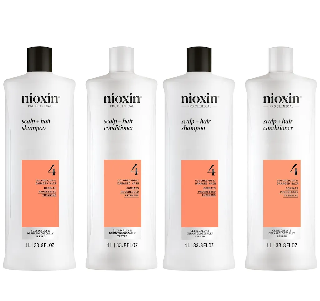 NIOXIN System 4 Cleanser 33.8oz & Scalp Therapy 33.8oz Duo Set