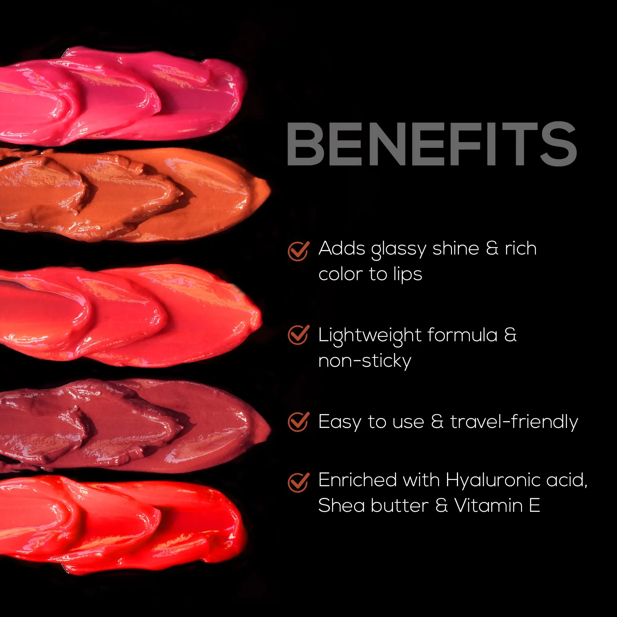 RENEE Shine on Lip Lacquer Candy Glaze 1.8ml - Long Lasting, Lightweight, Non Drying & Non Sticky, High Gloss, Intense Color & Glassy Shine