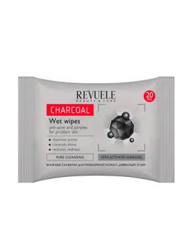 Revuele Wet Wipes Charcoal Anti-Acne And Pimples For Problem Skin
